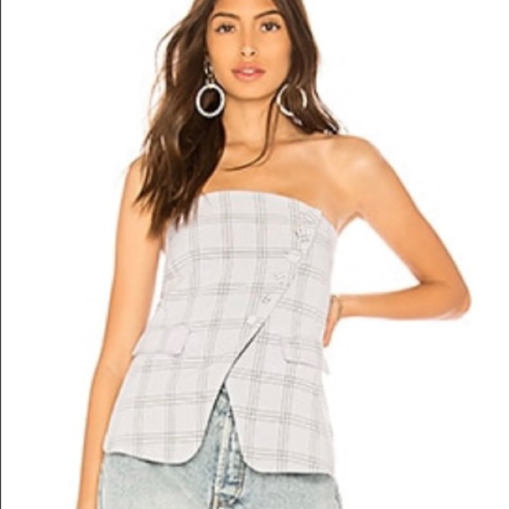 By The Way  Asymmetrical Strapless Top